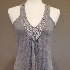 White House Black Market Jeweled Racerback Tank - Size XS